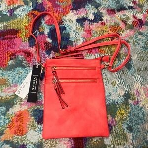Crossbody Bag in Coral Red
